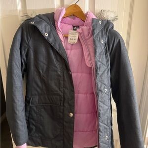 ZeroXposur Pink Hooded Jacket with Faux Fur